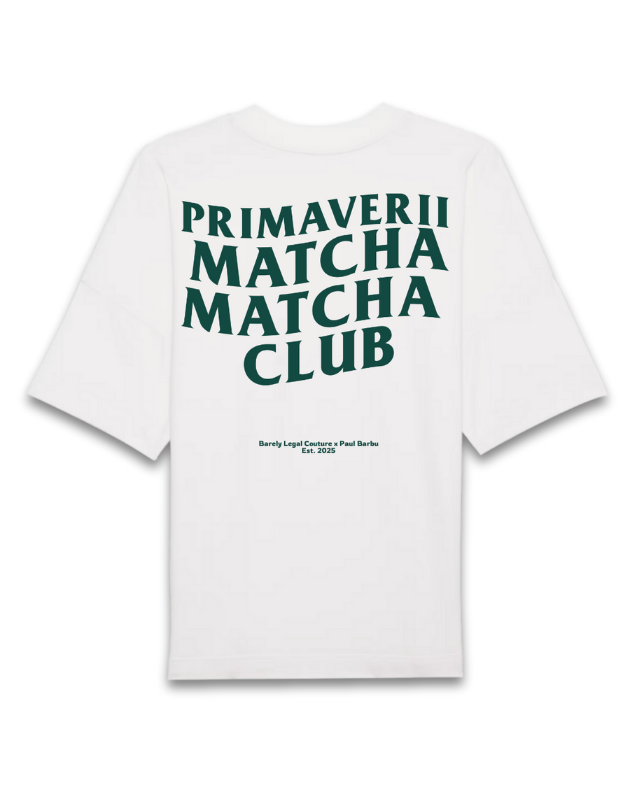 Tricou Oversized "Matcha Club" x Paul Barbu