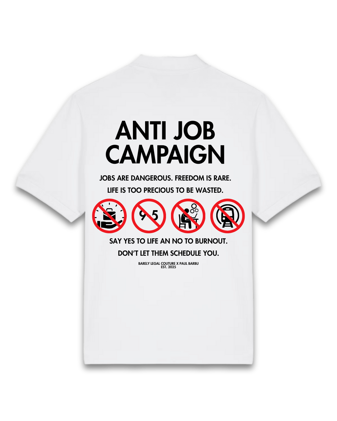 Tricou Polo "Anti-Job" x Paul Barbu