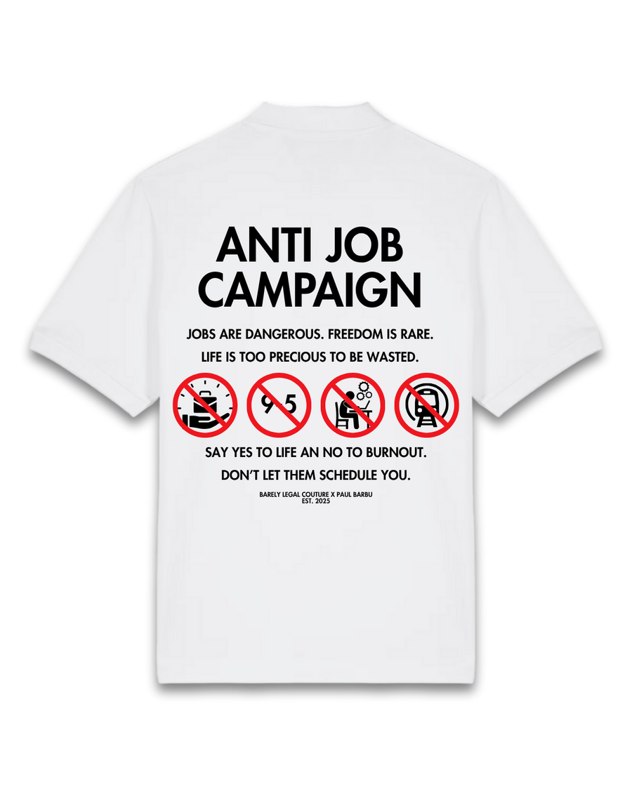Tricou Polo "Anti-Job" x Paul Barbu