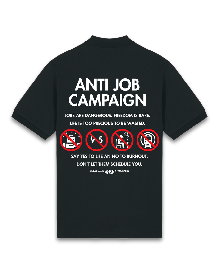 Tricou Polo "Anti-Job" x Paul Barbu