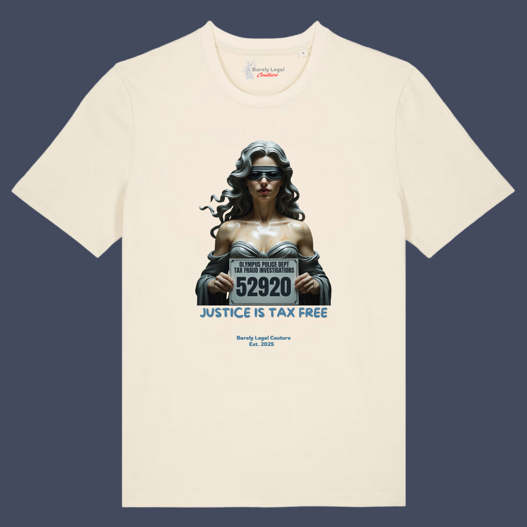Tricou "Justice is Tax Free"