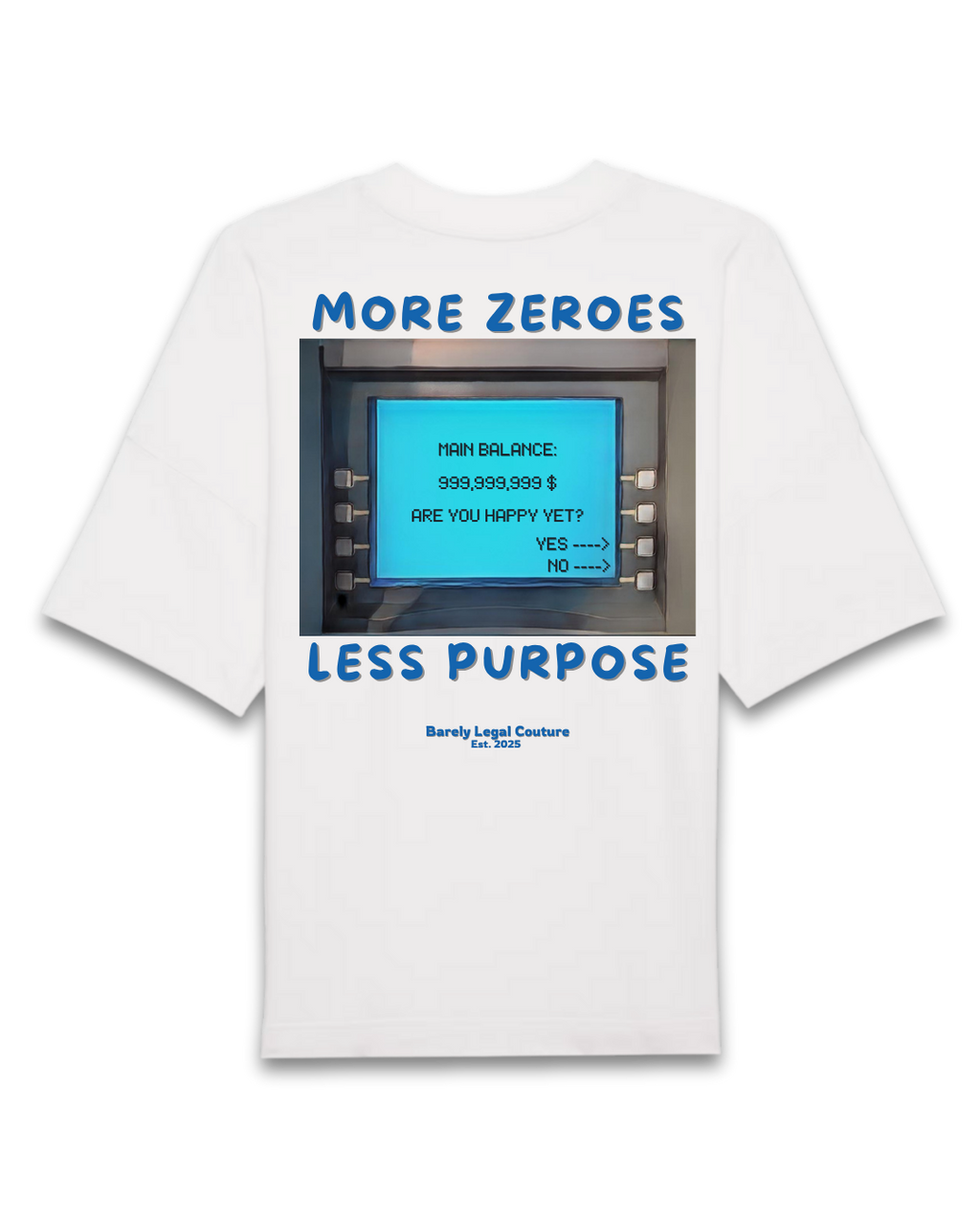Tricou Oversized "More Zeroes Less Purpose"