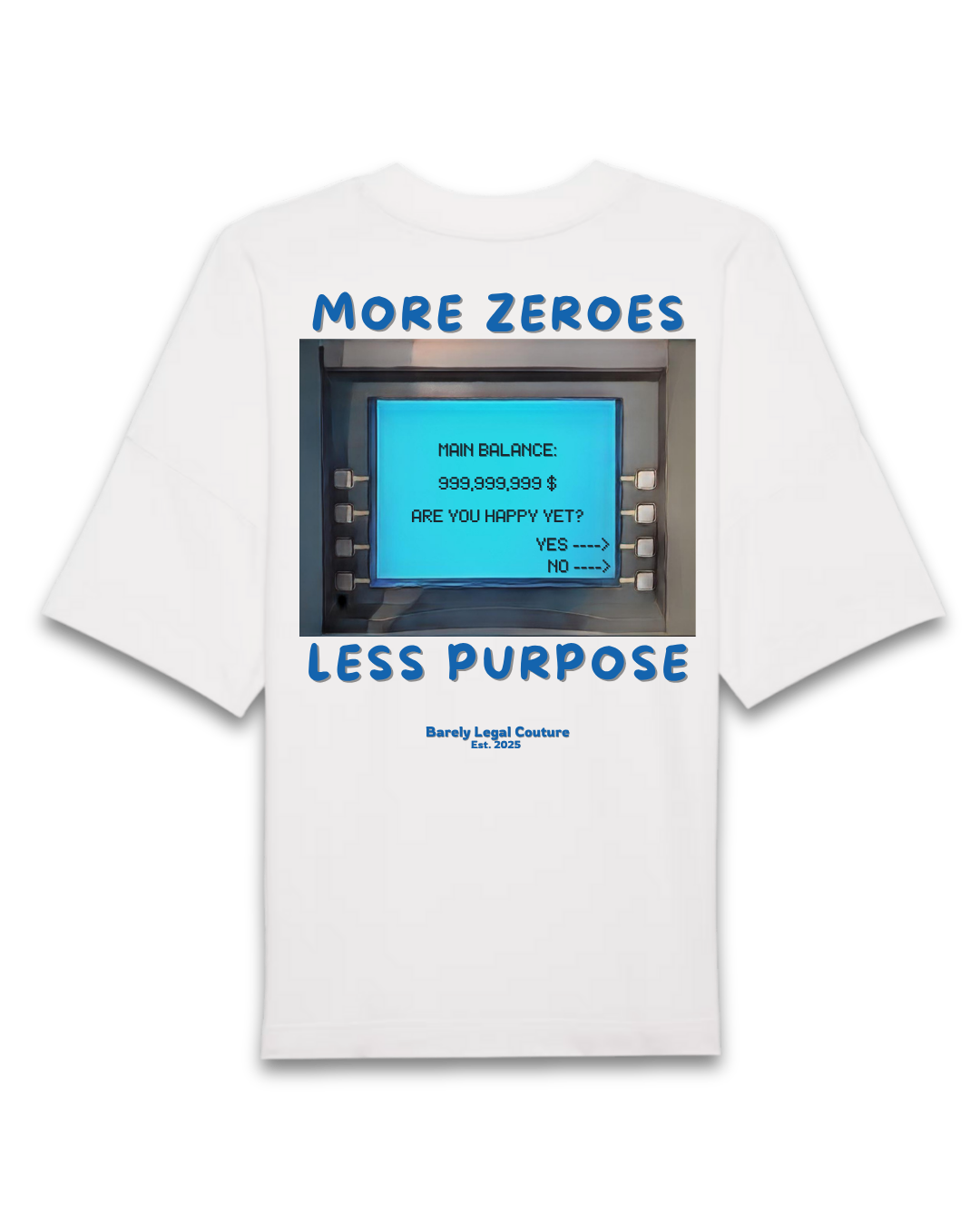 Tricou Oversized "More Zeroes Less Purpose"