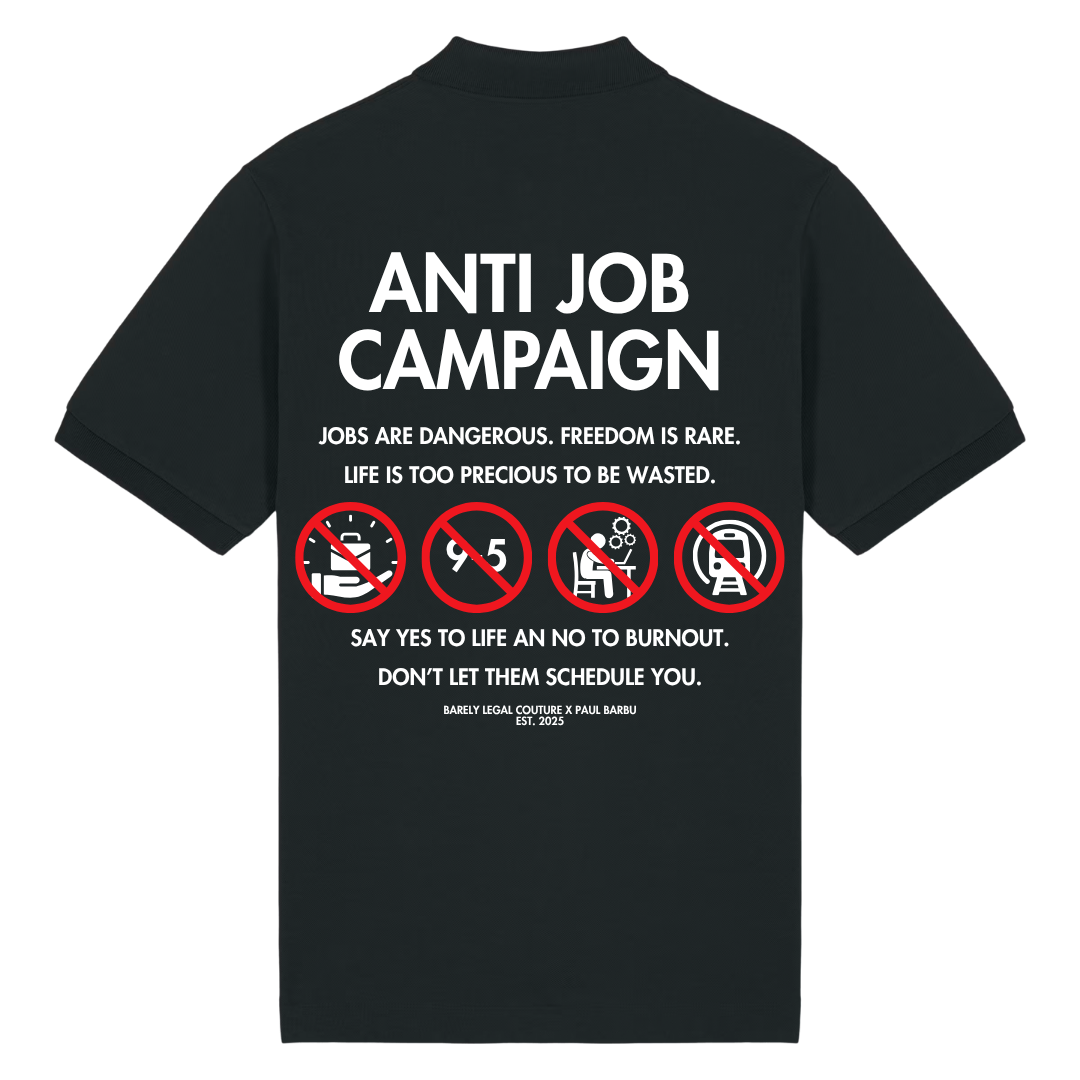 Tricou Polo "Anti-Job" x Paul Barbu