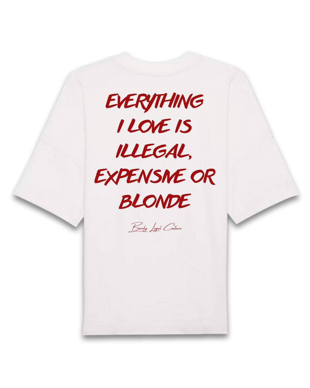 Tricou Oversized "I Love Blondes"
