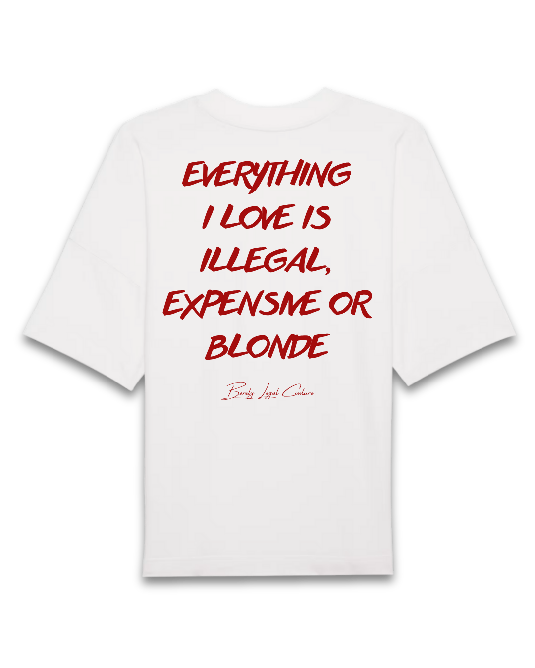 Tricou Oversized "I Love Blondes"