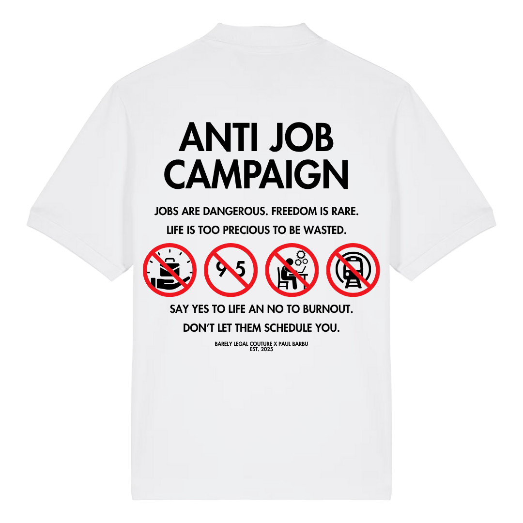 Tricou Polo "Anti-Job" x Paul Barbu
