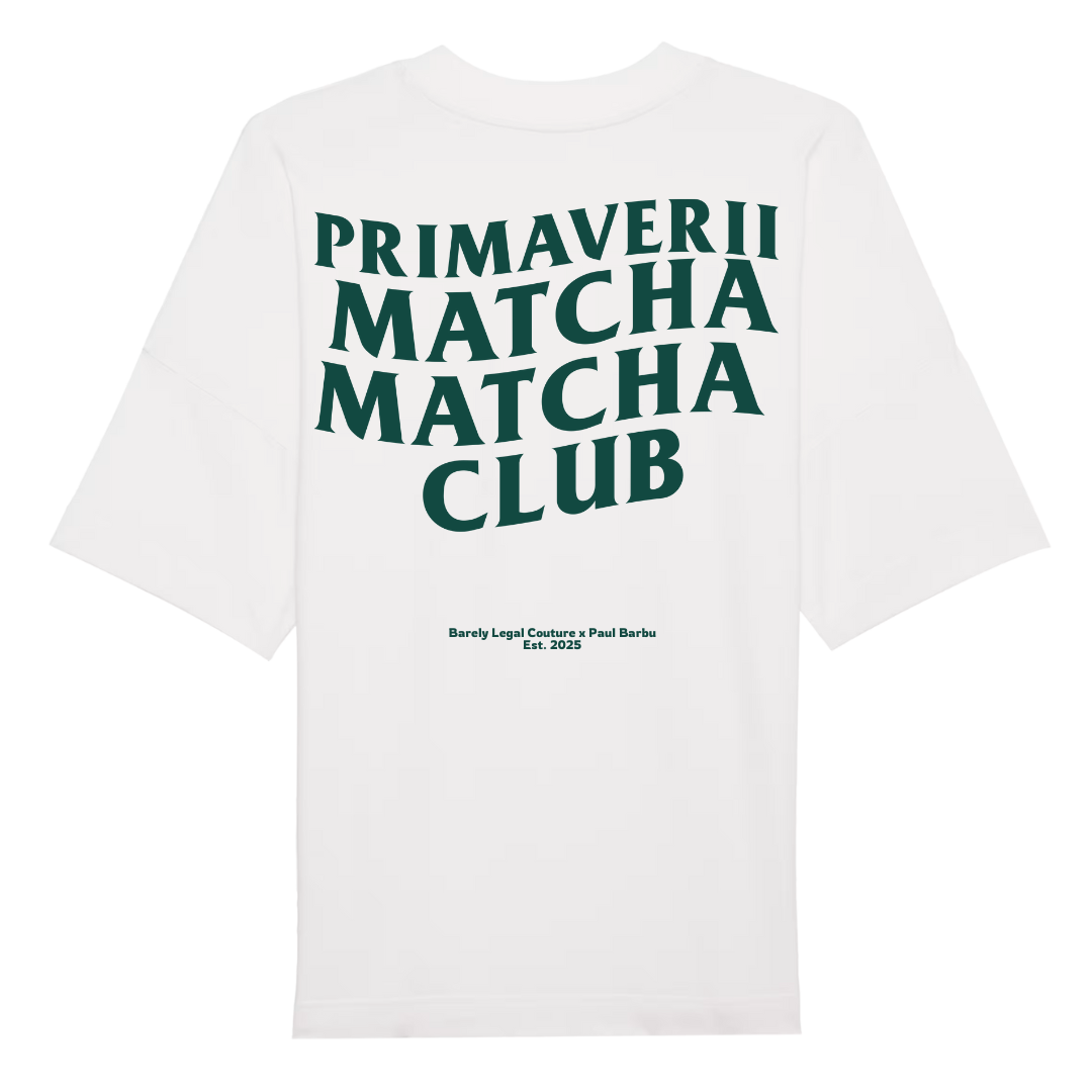 Tricou Oversized "Matcha Club" x Paul Barbu